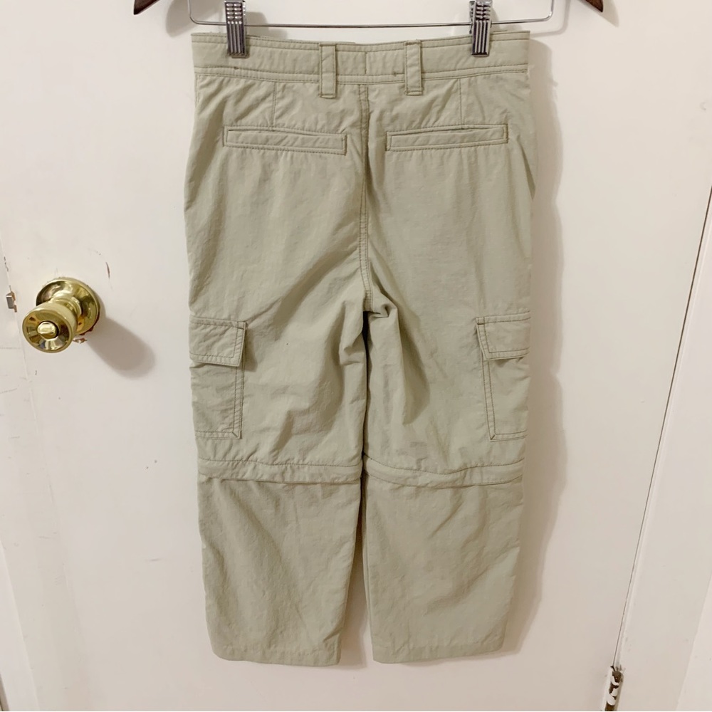 LL Bean kids khaki zip off convertible hiking pants shorts boys size 10 - Picture 2 of 7